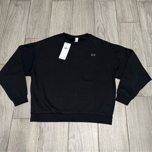 ALO Yoga unisex black Crewneck Sweater size m